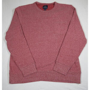 J.CREW Authentic Fleece Sweatshirt Crewneck Pocket Light Red Mens Size Large